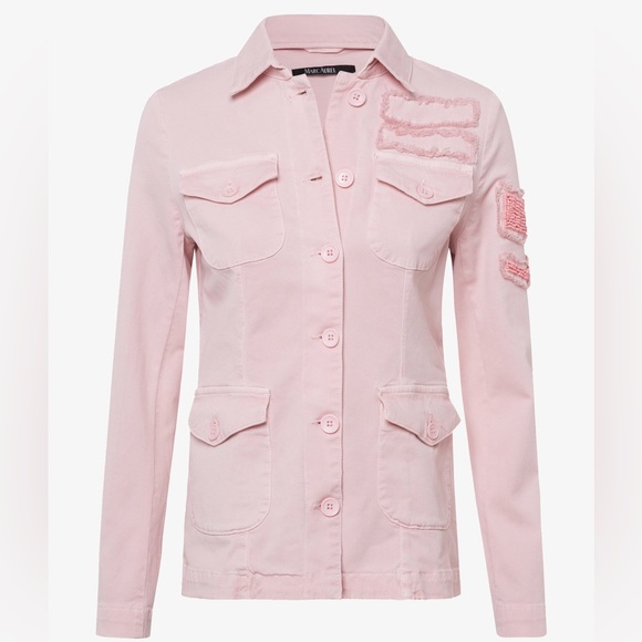 Marc Aurel ‘Who Run The World? Girls.’ pink lightweight blazer jacket - Picture 2 of 16